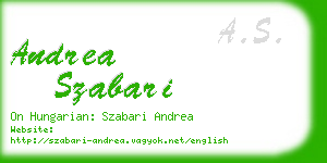 andrea szabari business card